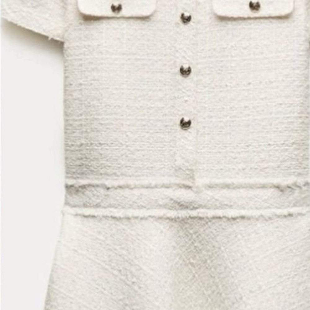 Zara Short Structured Dress Tweed - image 2